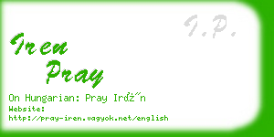 iren pray business card